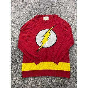 DC Comics The Flash Sweater Adults 2XL XXL Red Graphic Knit Lightning Bolt